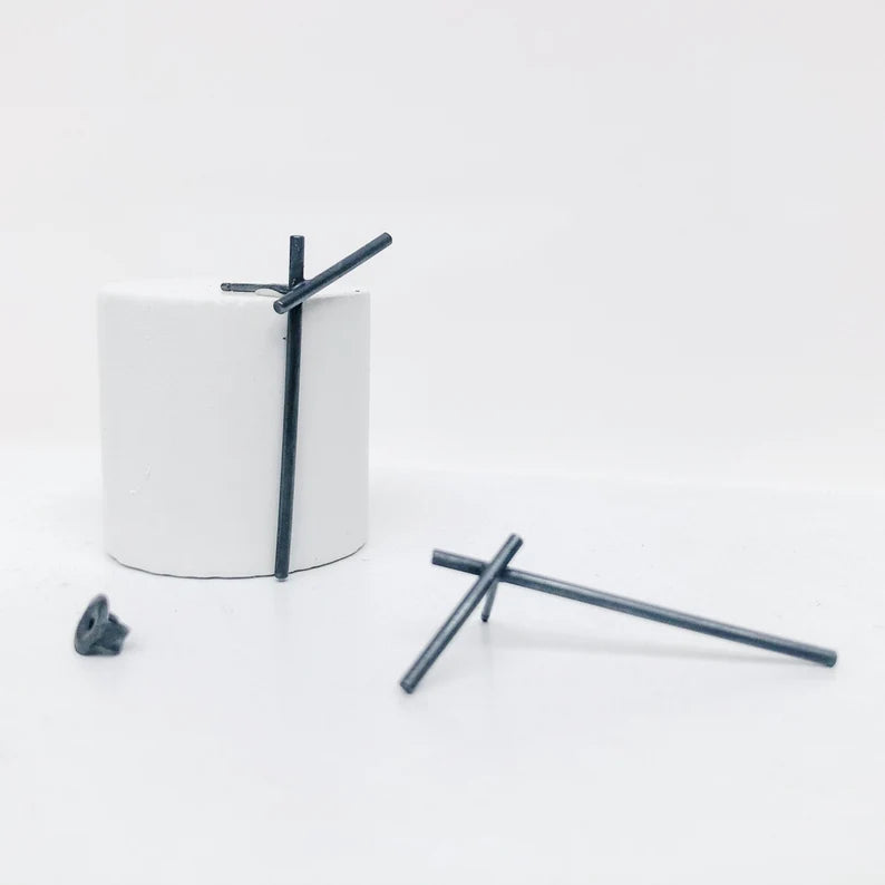 BLACK FRACTURE oorbellen